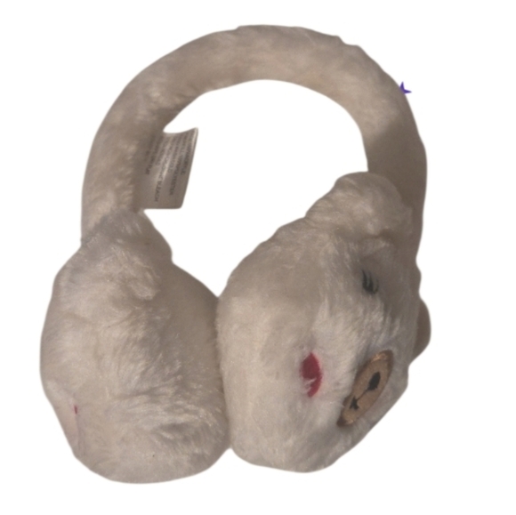The Children's Place Other - Young Girls Plush White Bear Ear Muffs